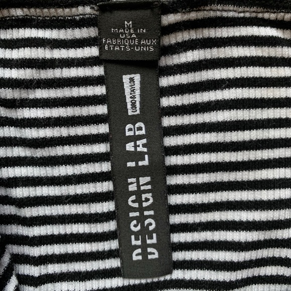 Design Lab Lord & Taylor Off the Shoulder Striped Bodysuit - Picture 2 of 4